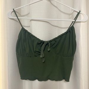 cropped green tank